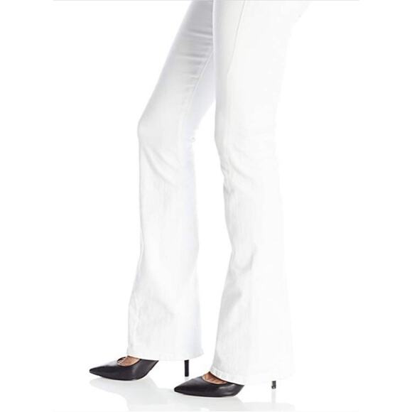 True Religion Joey Jeans 27 White Y2K Flare Low Rise Tonal Stitch Twisted Seams - Picture 3 of 12